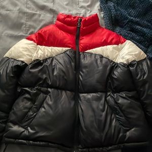 Fashion nova red puffer jacket
